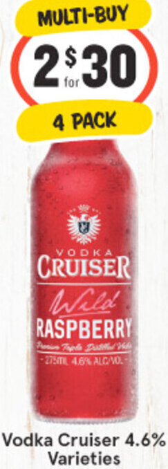 IGA Liquor Vodka Cruiser 4.6% Varieties offer