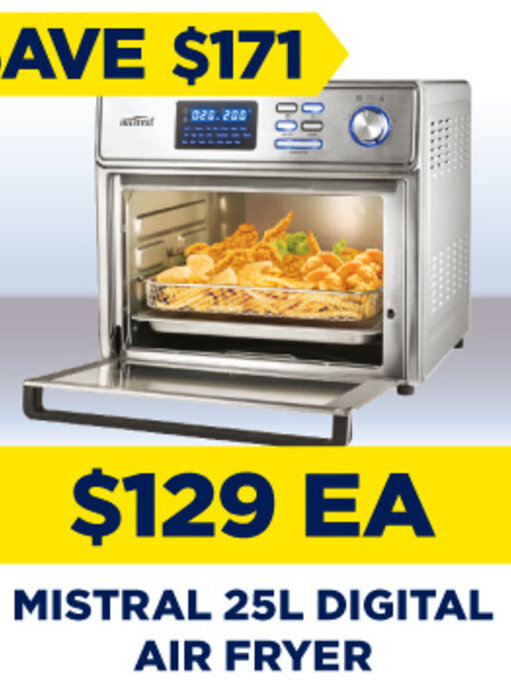 Mistral 25L Digital Air Fryer offer at Spotlight