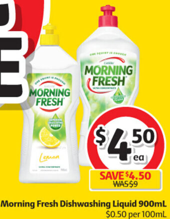 Coles Morning Fresh Dishwashing Liquid 900ml offer
