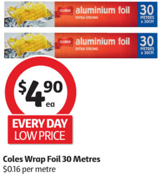 Coles Wrap Foil 30 Metres offer at Coles