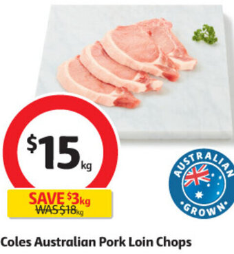 Coles Coles Australian Pork Loin Chops offer