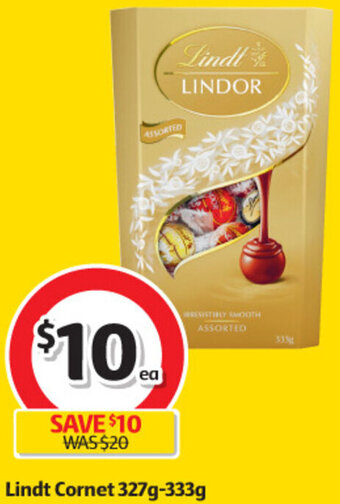 Coles Lindt Cornet 327g-333g offer