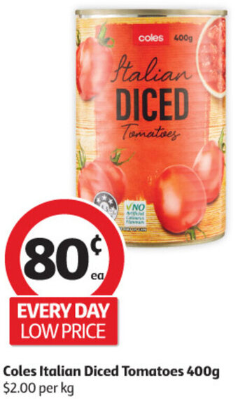 Coles Coles Italian Diced Tomatoes 400g offer