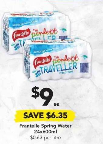 Drakes Frantelle Spring Water offer