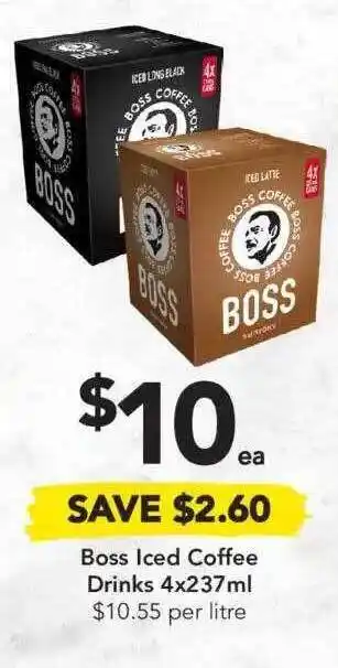 Drakes Boss Iced Coffee Drinks offer
