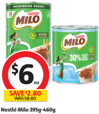 Coles Nestlé Milo 395g-460g offer