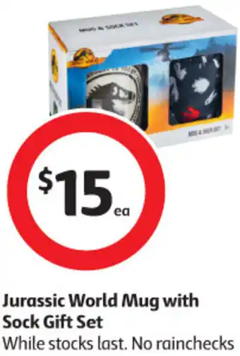 Coles Jurassic World Mug With Sock Gift Set offer