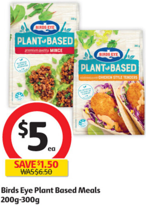 Birds Eye Plant Based Meals 200g300g offer at Coles