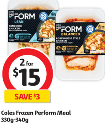 Coles Coles Frozen Perform Meal 330g-340g offer