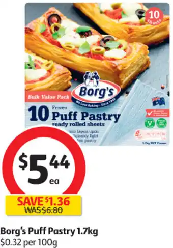 Borg's Puff Pastry 1.7kg