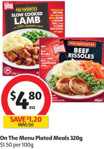 Coles On The Menu Plated Meals 320g offer