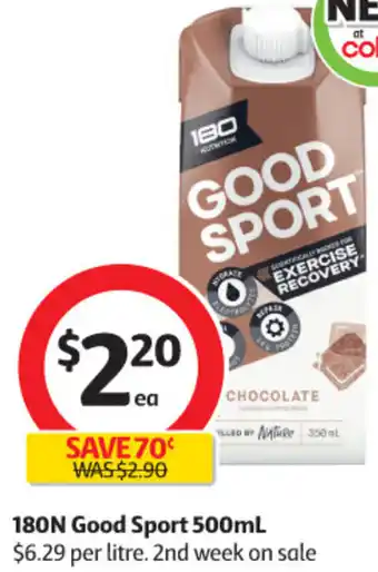 Coles 180N Good Sport 500ml offer