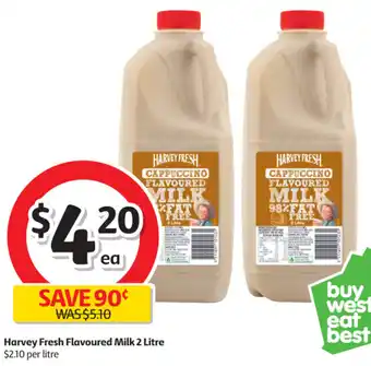 Coles Harvey Fresh Flavoured Milk 2 LItre offer