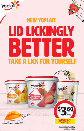 Coles Yoplait Yoghurt 1kg offer