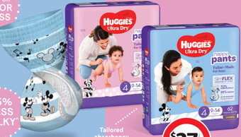 Coles Huggies Ultra Dry Jumbo Nappy Pants 48 Pack-62 Pack offer