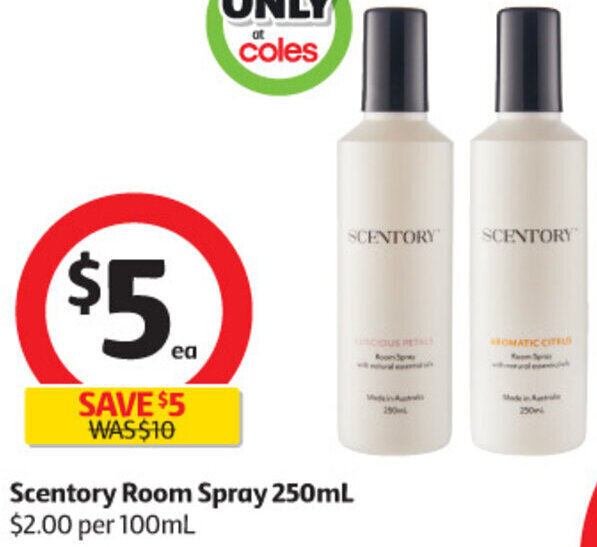 Scentory Room Spray 250ml offer at Coles