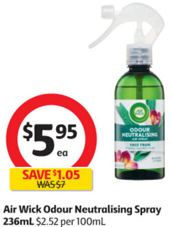 Coles Air Wick Odour Neutralising Spray 236ml offer