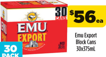 Emu Export Block Cans 30x375ml