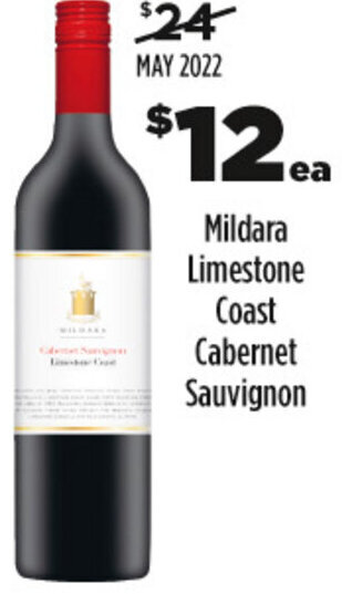 Coles Mildara Limestone Coast Cabernet Sauvignon offer