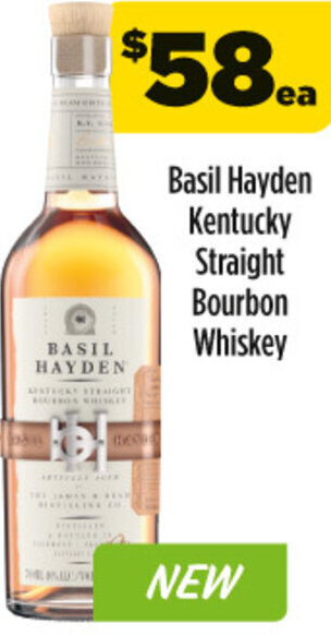 Coles Basil Hayden Kentucky Straight Bourbon Whiskey offer