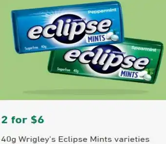 7 Eleven 40g Wrigley's Eclipse Mints Varieties offer