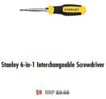 Stanley 6-In-1 Interchangeable Screwdriver