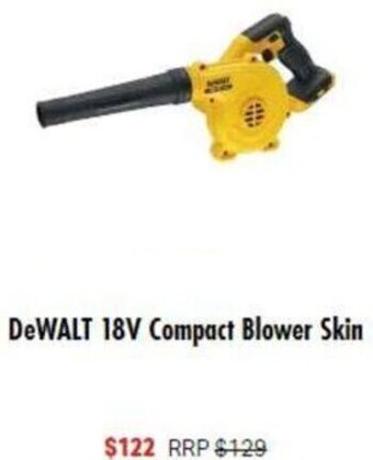 Mitre 10 DeWalt 18V Compact Blower Skin offer