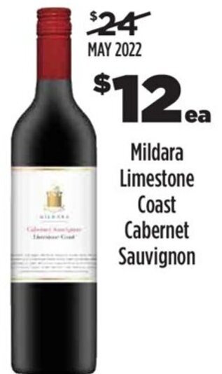 Liquorland Mildara Limestone Coast Cabernet Sauvignon offer