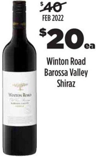 Liquorland Winton Road Barossa Valley Shiraz offer
