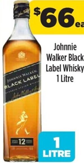Liquorland Johnnie Walker Black Label Whisky 1 Litre offer