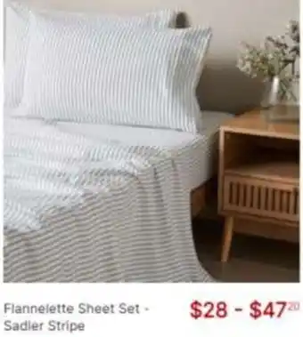 Target Flannelette Sheet Set -Sadler Stripe offer