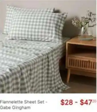 Flannelette Sheet Set-Gabe Gingham