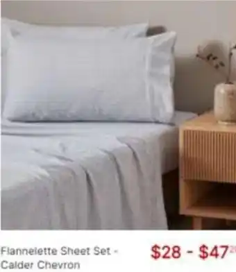 Flannelette Sheet Set-Calder Chevron