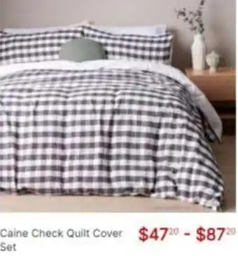 Target Caine Check Quilt Cover Set offer