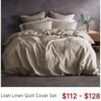 Lilah Linen Quilt Cover Set
