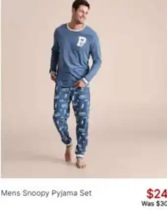 Mens Snoopy Pyjama Set