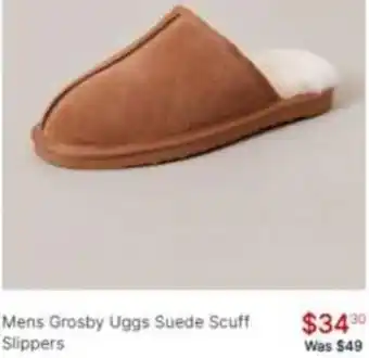 Target Mens Grosby Uggs Suede Scuff Slippers offer