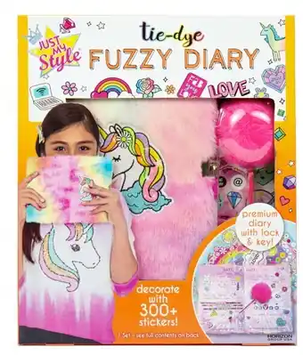 Kmart Just My Style Tie-Dye Fuzzy Diary offer