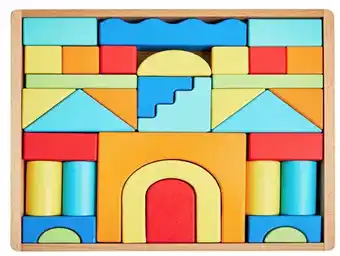 Kmart Wooden Tower Castle Block Set offer