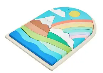 Kmart Wooden Blocks Mountain Puzzle offer