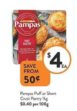 Pampas Puff Or Short Crust Pastry 1kg