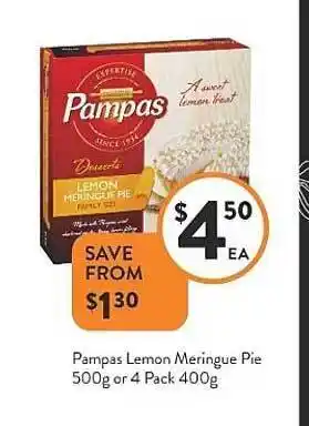 Foodworks Pampas Lemon Meringue Pie offer
