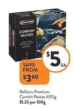 Foodworks Balfours Premium Cornish Pasties offer