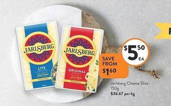 Foodworks Jarlsberg Cheese Slice 150g offer