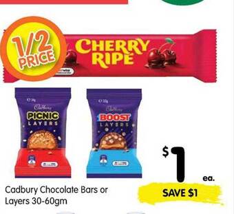 Cadbury Chocolate Bars Or Layers