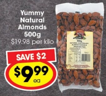 Ritchies Yummy Natural Almonds 500g offer