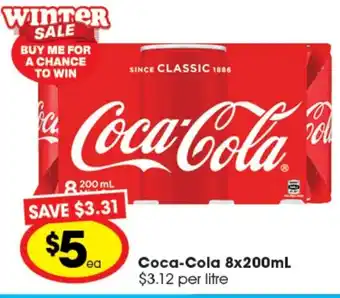 Ritchies Coca-Cola 8x200ml offer