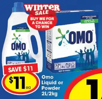 Ritchies Omo Liquid or Powder 2L/2kg offer