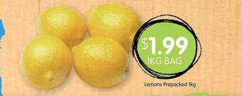 Spudshed Lemons Prepacked 1kg offer
