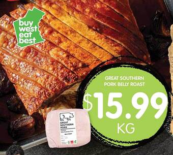 Spudshed Great Southern Pork Belly Roast offer